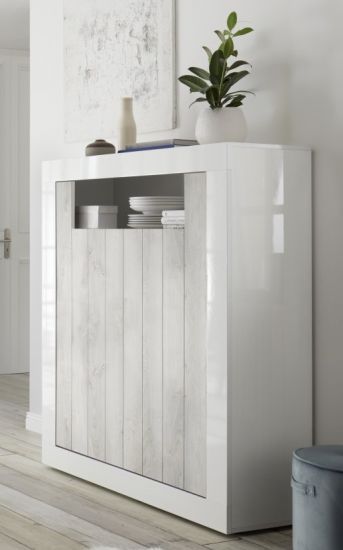 Salle A Manger Sejour Gami Alpha Rangement 2 Portes 1 Tiroir Buffet Meuble Haut Salon Vaisselier Bazis Az