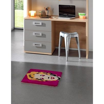 11099 | Bureau enfant en chêne et gris ANDREA