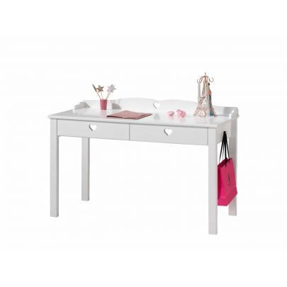 14152 | Bureau enfant 2 tiroirs blanc Maya