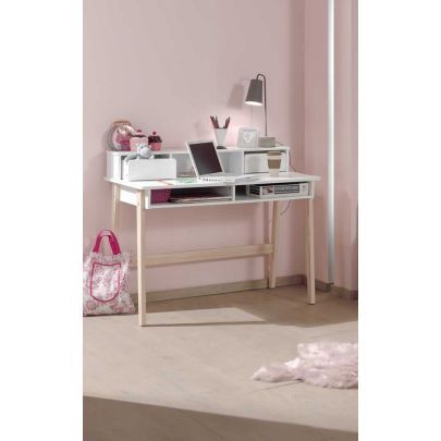 14500 | Bureau enfant 2 tiroirs blanc Mael