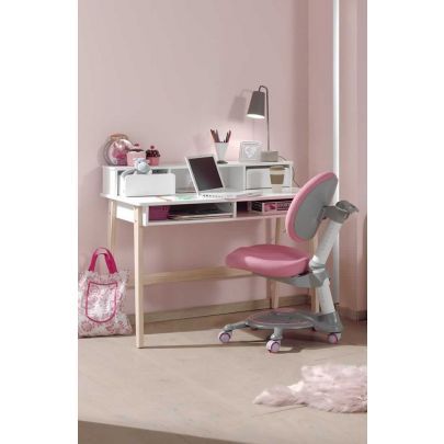 14500 | Bureau enfant 2 tiroirs blanc Mael