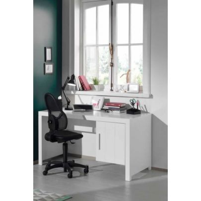 14526 | Bureau enfant 1 porte blanc Evan