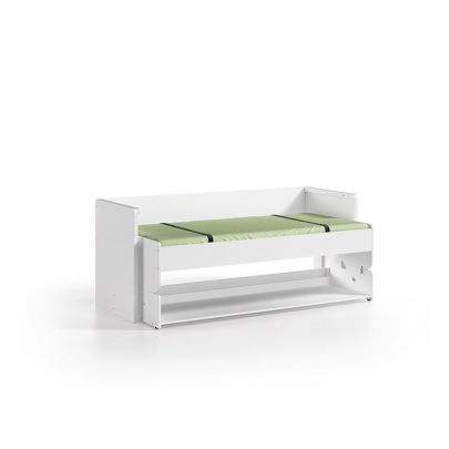 14530 | Lit bureau enfant 90 x 200 cm blanc Dune