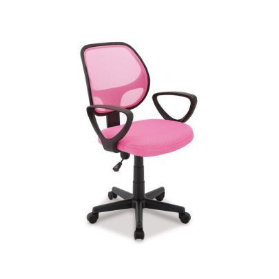 8690 | Chaise de bureau enfant à roulettes Mobix rose