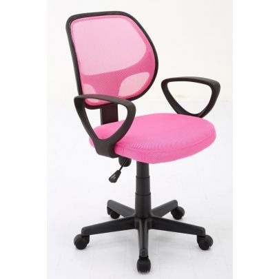 8690 | Chaise de bureau enfant à roulettes Mobix rose