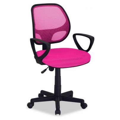 8690 | Chaise de bureau enfant à roulettes Mobix rose