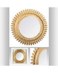 10276 | MIROIR MET FEUILLES OR D70