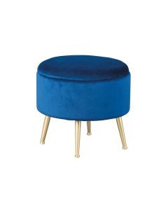 10812 | Tabouret 4 pieds bleu avec espace de rangement Coffee