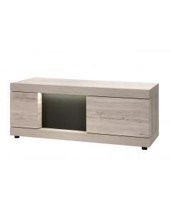 11545 | Meuble tv design 138 cm chêne et noir Visio