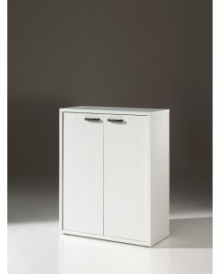 11766 | Meuble de rangement 2 portes blanc Punto
