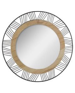 11804 | MIROIR ROND MET/MDF JOE D45