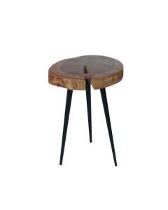 12225 | Table gigogne bois recyclé 1 bloc  Rust