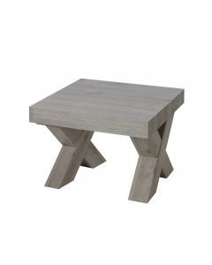 12413 | Table d'appoint chêne gris pieds en croix Babeth