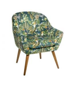 12674 | Fauteuil velours jungle Sango
