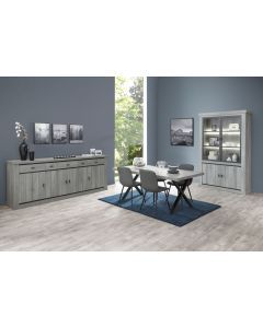 12716 | Salle à manger complète contemporaine bahut 248 cm Dark forest