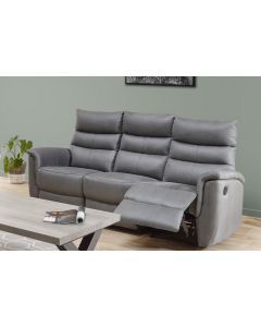 12749 | Canapé 3 places en tissu gris anthracite 200 cm Monde