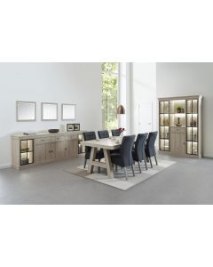 12916 | Salle à manger complète contemporaine table pieds en A Cactus