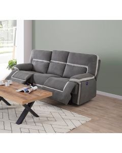 13122 | Canapé 3 places de relaxation électrique tissu anthracite Rennes