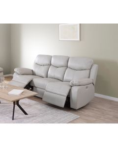 13124 | Canapé 3 places de relaxation électrique en cuir Lille