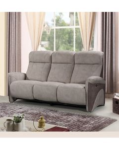 13273 | Canapé de relaxation 3 places 2 relax gris claire et marron Expresso