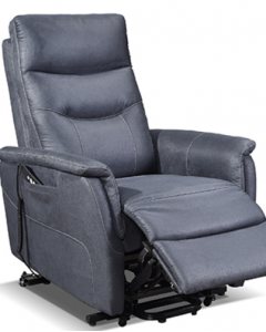13476 | Fauteuil de relaxation électrique releveur tissu bleu Breston