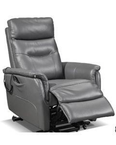 13477 | Fauteuil de relaxation électrique releveur cuir gris foncé Breston
