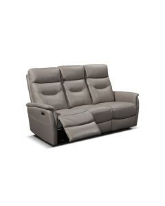 13944 | Canapé de relaxation 3 places 2 relax cuir taupe John