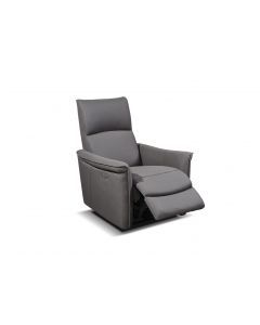 13985 | Fauteuil de relaxation en tissu gris anthracite Sylvia
