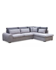 13995 | Canapé d'angle droit design gris Madrid