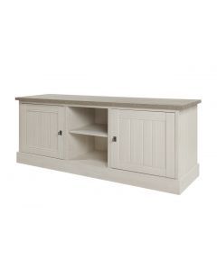 15130 | Meuble tv campagne chic chêne crystal et mélèze 170 cm Gordes