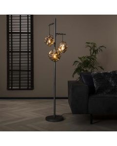 15170 | Lampadaire 3l rock / chromed glas