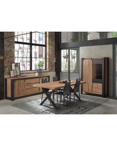 16862 | Salle à manger compléte industriel table en 230 cm Simon