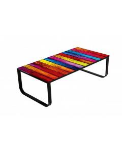 5186 | Table basse verre trempé Multicolors Jax