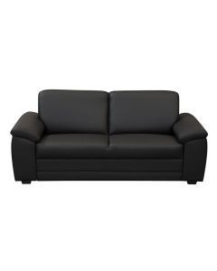 6564 | Canapé fixe de 3 places en PU noir Plano