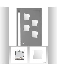 7096 | MIROIR ADHESIF VAGUE 20X20 X4