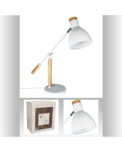 7862 | Lampe à poser métal et bois Nati blanc