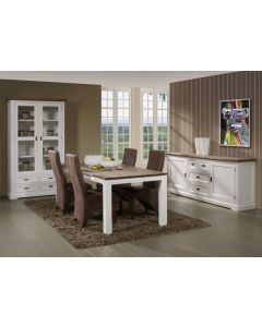 8575 | Salle à manger rustique chic havana et blanc Havane