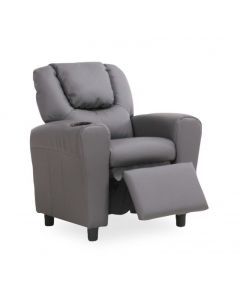 8653 | Fauteuil de relaxation pour enfant manuel en PU Elvira gris