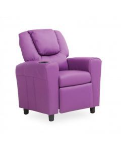 8655 | Fauteuil de relaxation pour enfant manuel en PU Elvira mauve