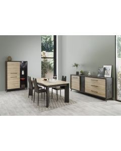 9694 | Salle à manger complète style industriel Fedo