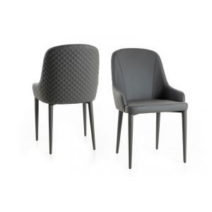 10025 | Lot de 4 chaises design avec accoudoirs PU girs Pipa