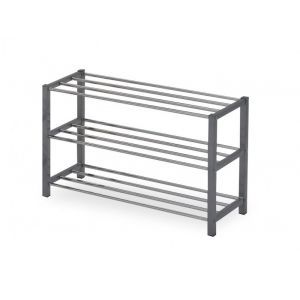 10126 | Etagère à chaussures 3 étages métal gris Samy
