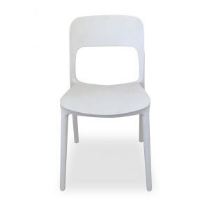 10222 | Lot de 2 chaises design rétro blanc Vivian