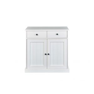 10806 | Bahut bas rustique 2 portes 2 tiroirs en pin massif Western