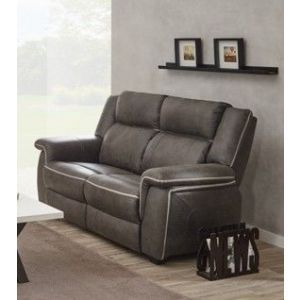 10824 | Canapé 2 places fixe en tissu gris Talin