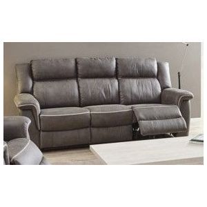 10825 | Canapé de relaxation 3 places 2 relax en tissu Talin