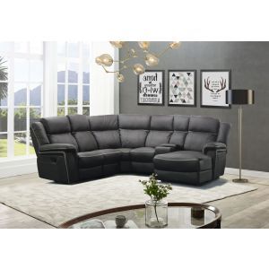 10826 | Canapé d'angle en tissu avec un relax et une méridienne à droite Talin