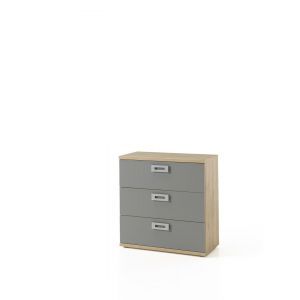 11102 | Commode enfant chêne et gris ANDREA