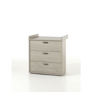 11374 | Commode bébé contemporaine avec plan à langer chêne clair Morgan