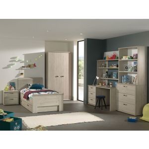 11380 | Chambre enfant complète contemporaine chêne clair Morgan